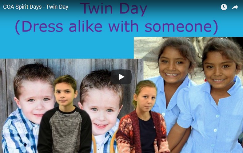 COA Spirit Days - Twin Day