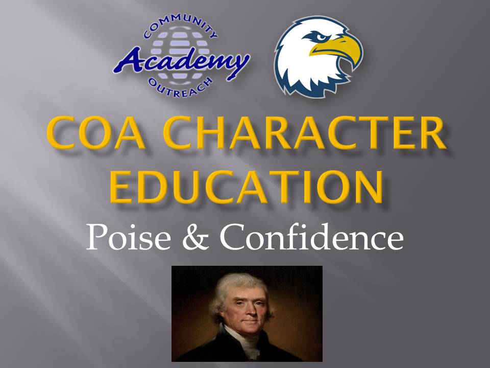 COA Character Education - Nov 2020 - Poise and Confidence