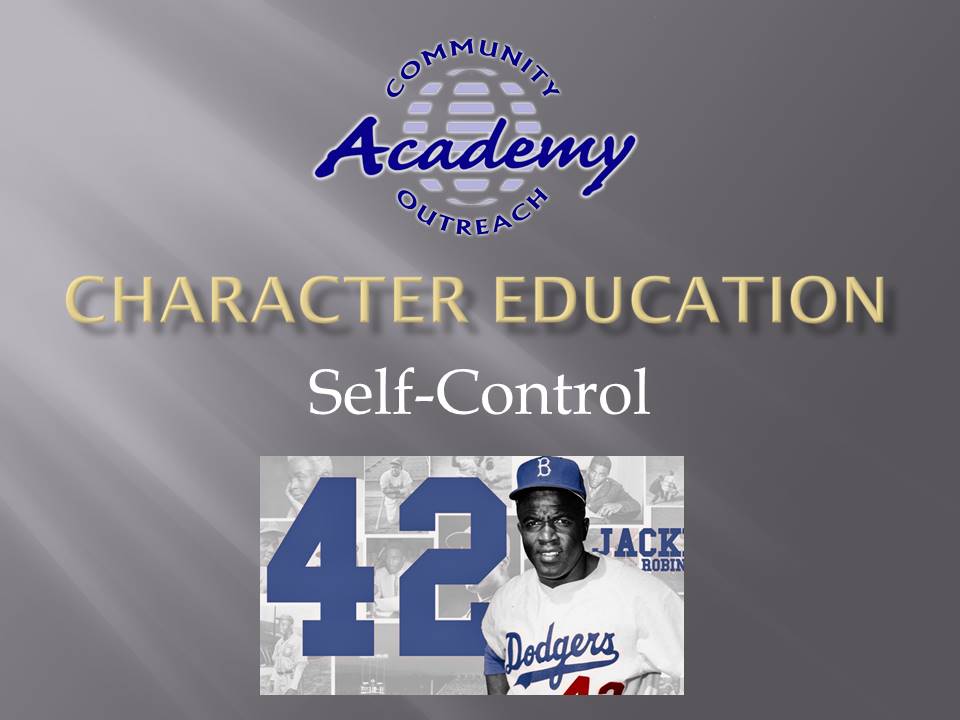 COA Character Education - Oct 2020 - Self-Control
