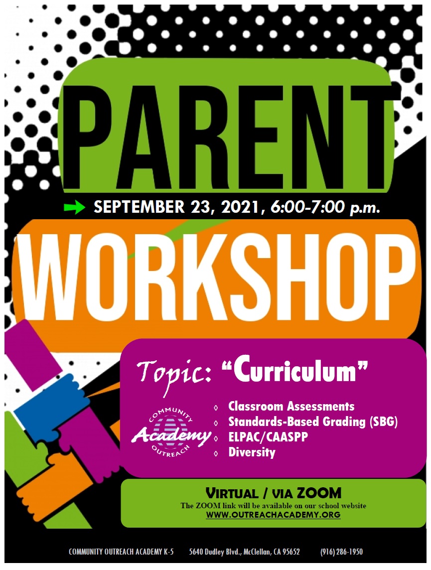 Parent Workshop Curriculum Sep 23 2021
