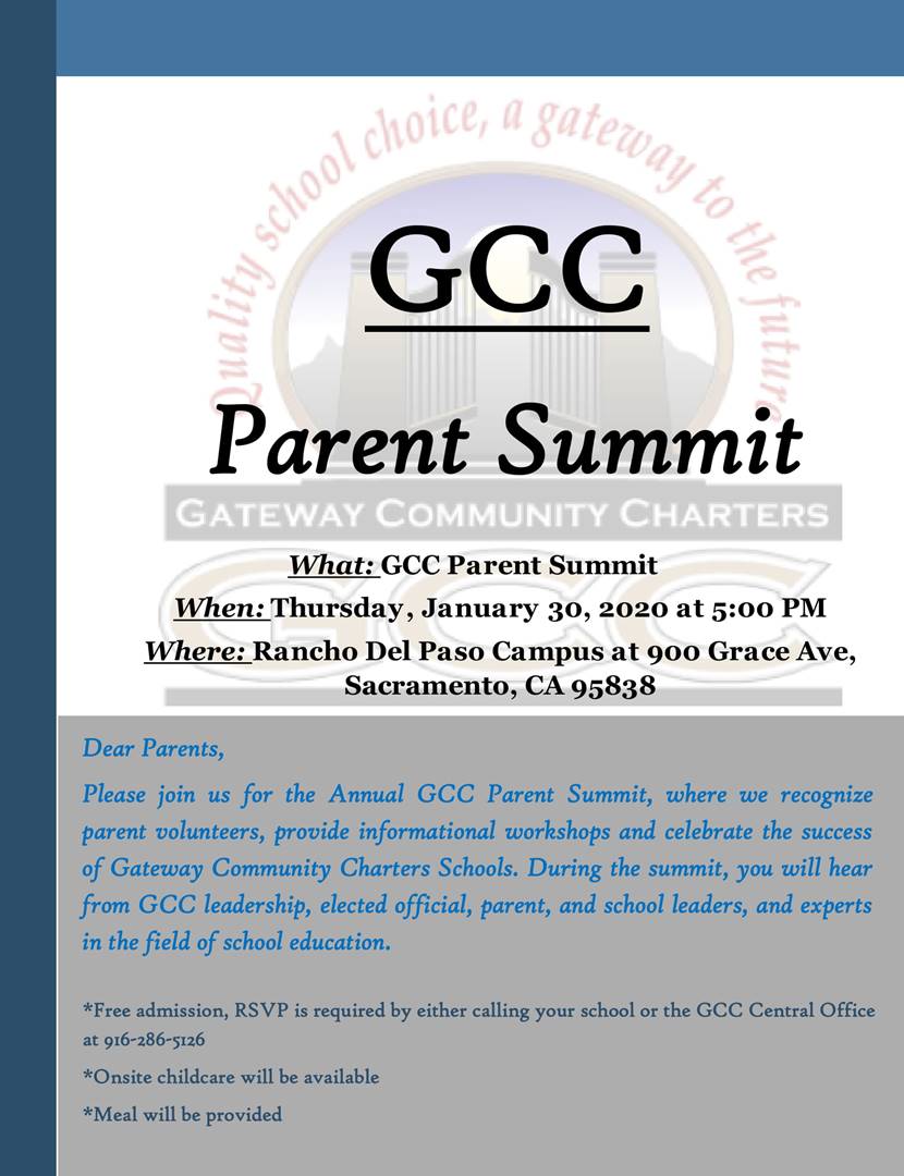Parent Summit 2020 save the date