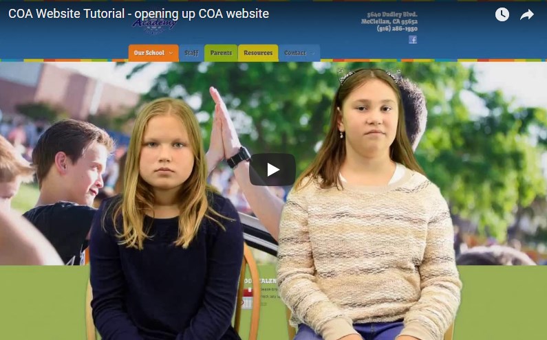 COA Website Tutorial - opening up COA website